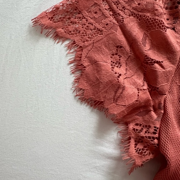 NWT Alina Maxi Romper Garden Party Lace Terra Cotta - Picture 14 of 16